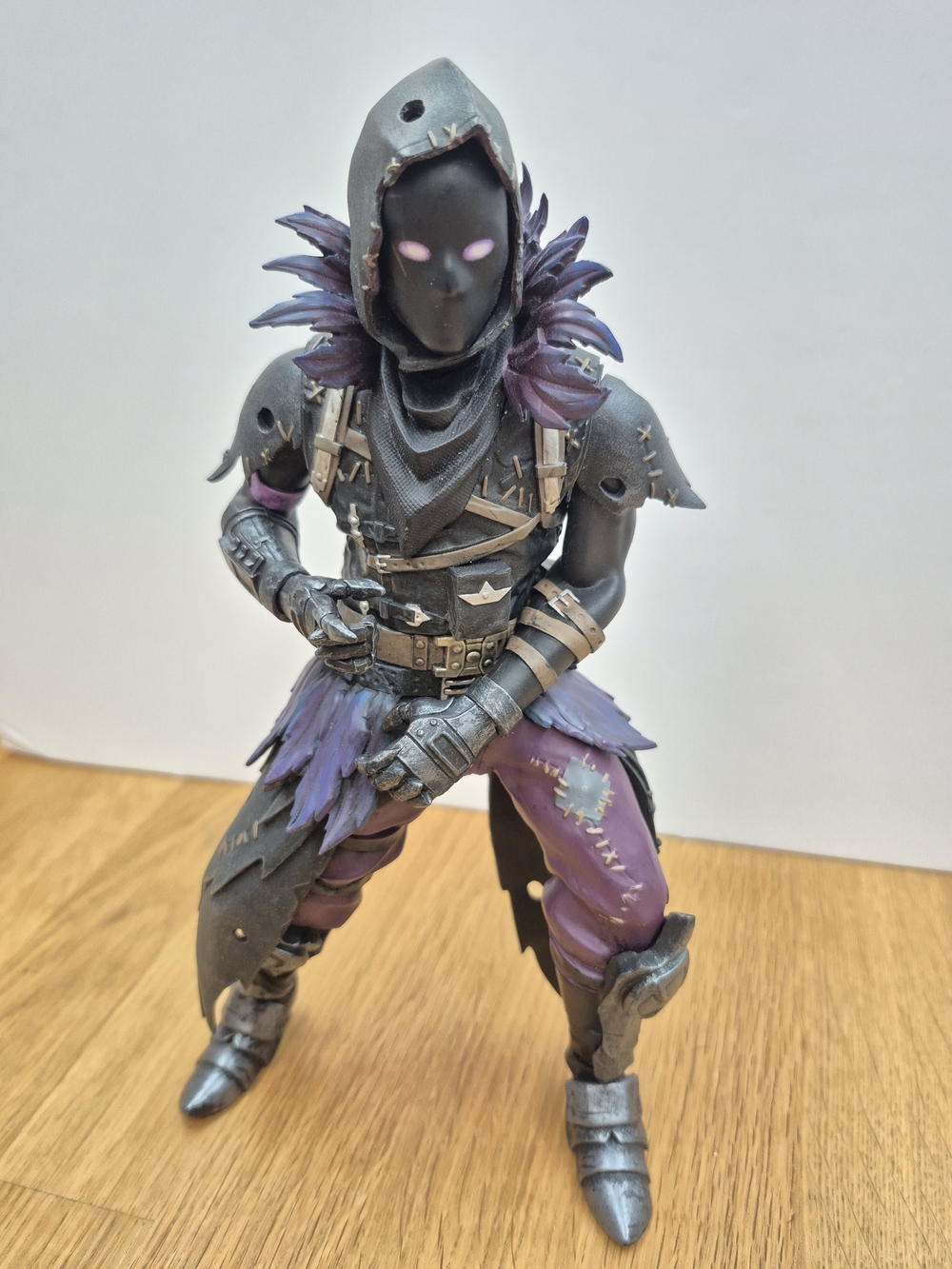 Mcfarlane Fornite Shadowed Raven Hooded Warrior Action Figure - Black & Purple
